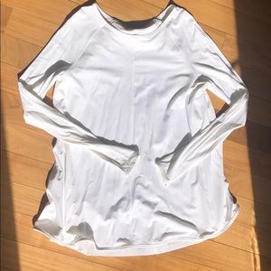 Lululemon white yoga long sleeve shirt